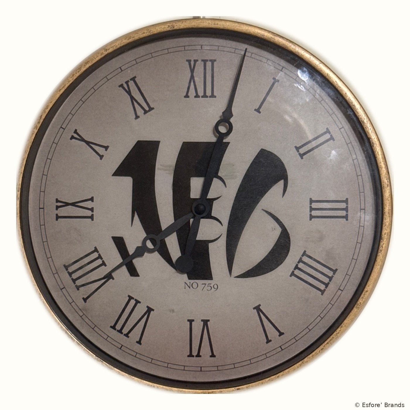 The Bengals Shadow Logo clock as it comes — straight on, one of a kind