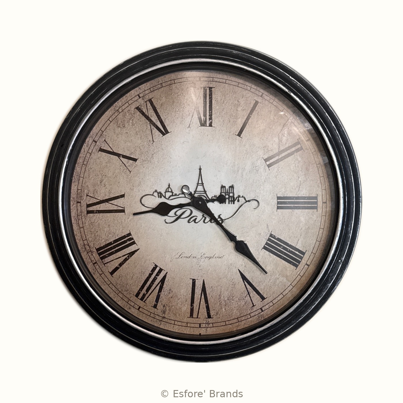 The Paris clock as it comes — straight on, one of a kind