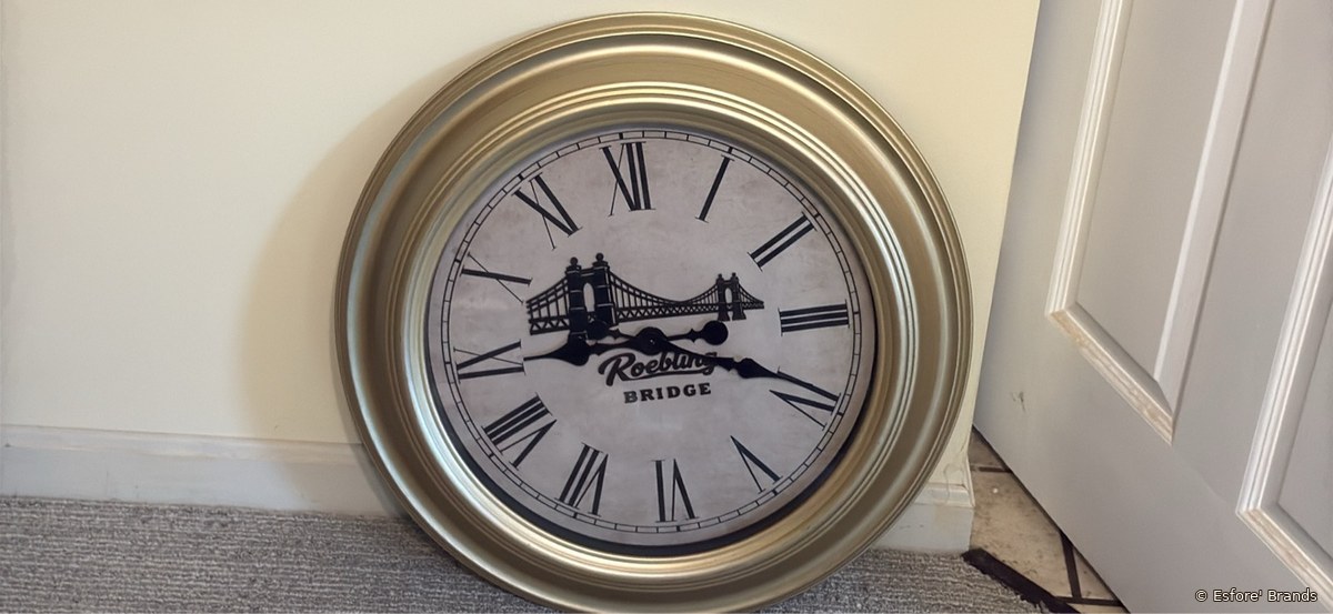 Custom upcycled clocks by Esfore' Brands