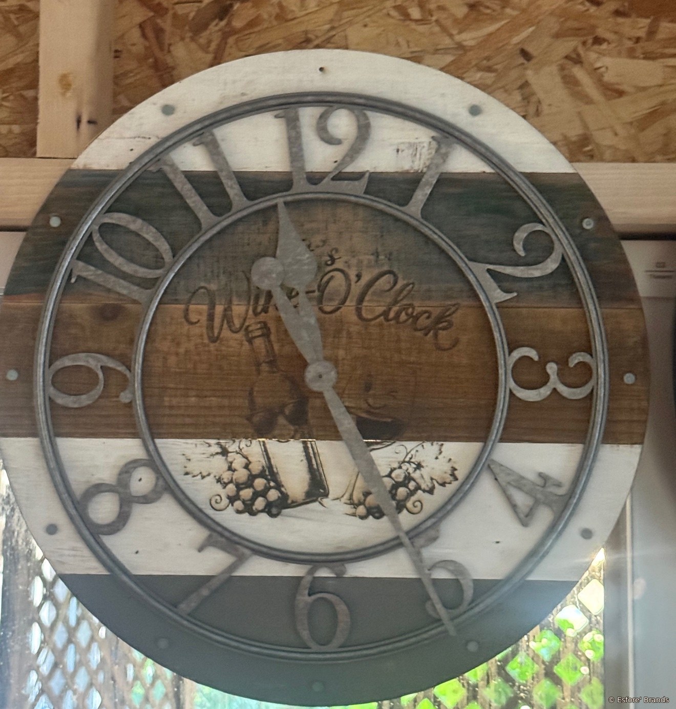 The Wine O'Clock clock as it comes — straight on, one of a kind